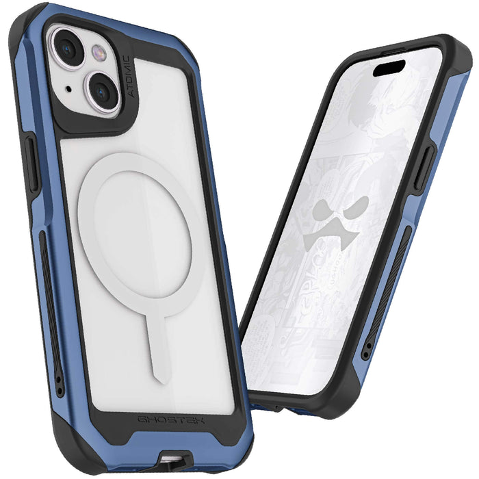 Apple iPhone 15 Clear Phone Case Blue