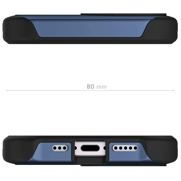 MagSafe iPhone 15 Plus Clear Phone Case Blue