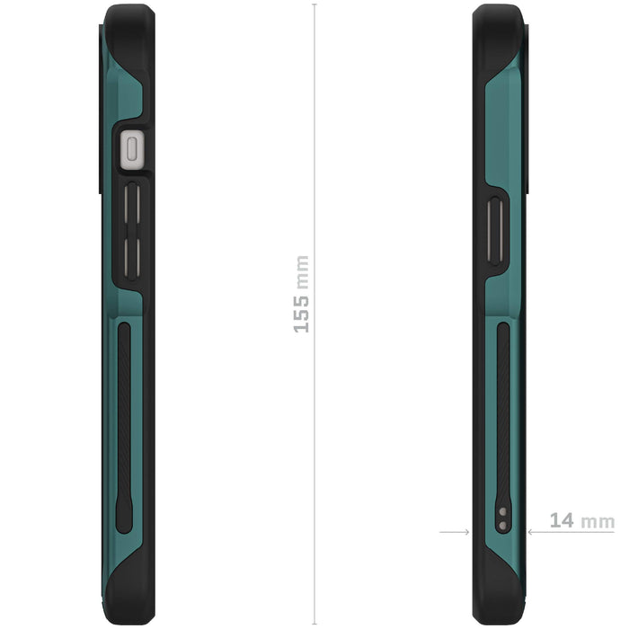 Clear Apple iPhone 15 Plus MagSafe Phone Case Green