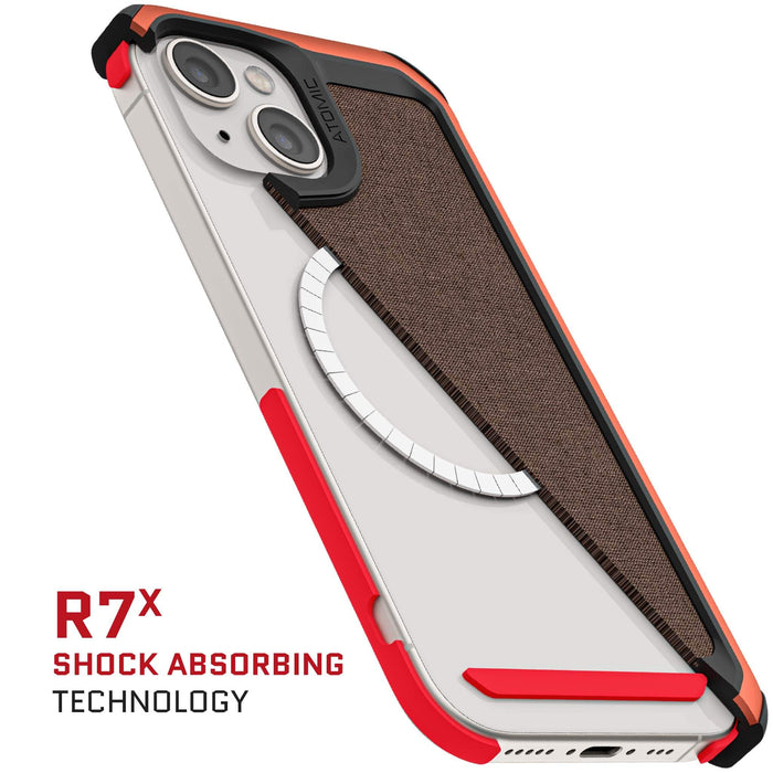 iPhone 15 Case Orange Fabric