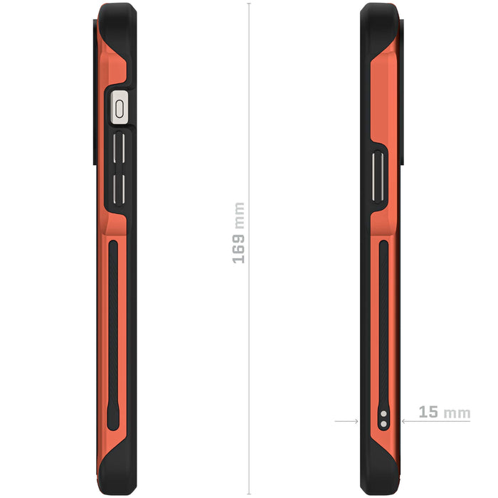 MagSafe iPhone 15 Pro Phone Case Orange Fabric