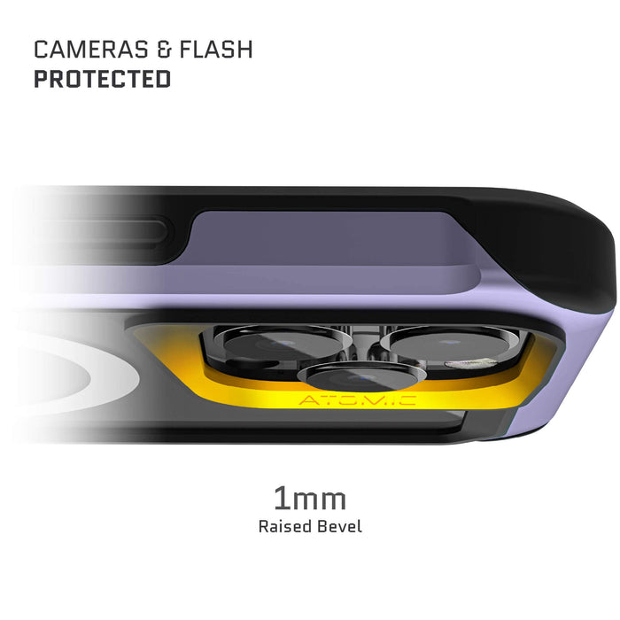 MagSafe iPhone 15 Pro Max Clear Case Purple
