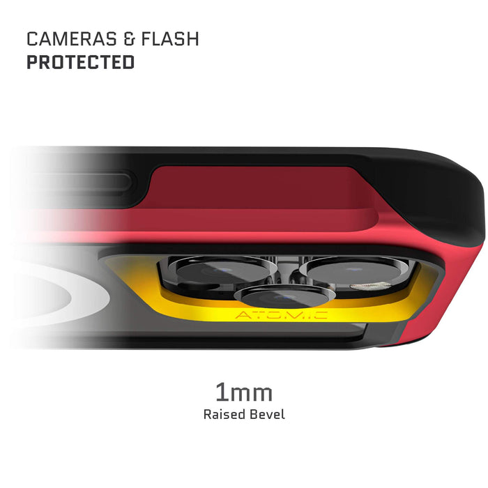 Clear iPhone 15 Pro Max MagSafe Case Red