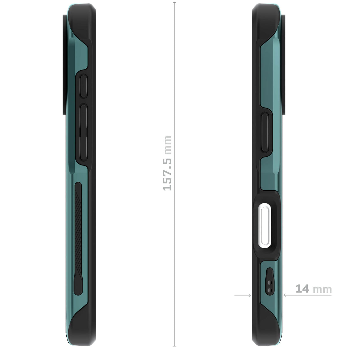 iPhone 18 Pro Case Green MagSafe Aluminum Metal Bumper Clear Protective Phone Cover