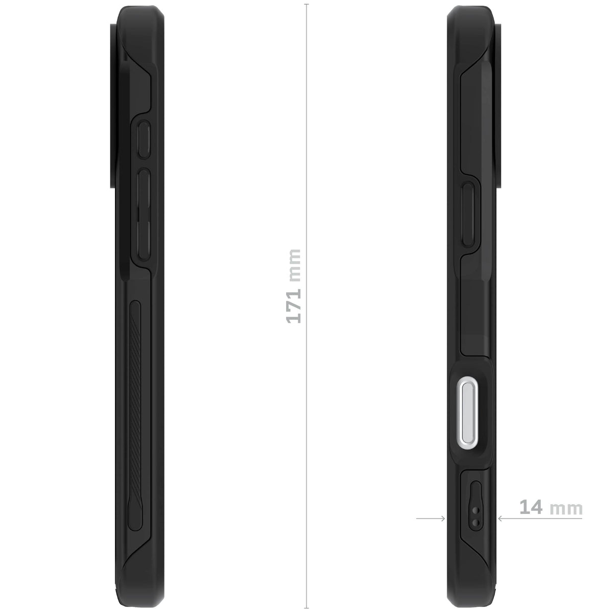 iPhone 18 Pro Max Case Clear Black Metal Aluminum MagSafe Protective Phone Cover