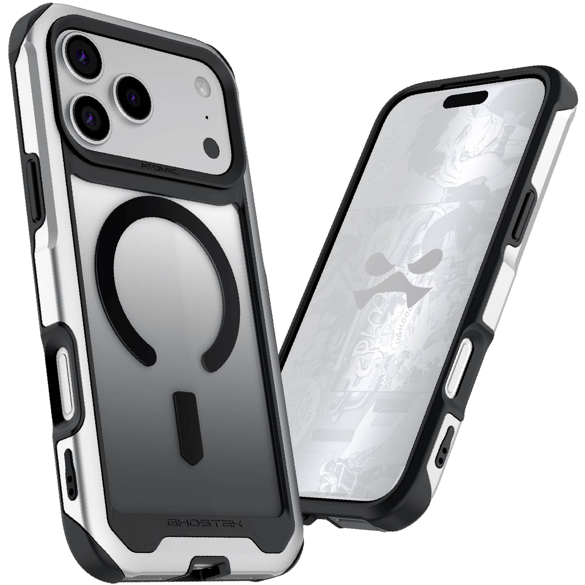 Apple iPhone 18 Pro Max Case Clear Silver Metal Aluminum MagSafe Protective Phone Cover