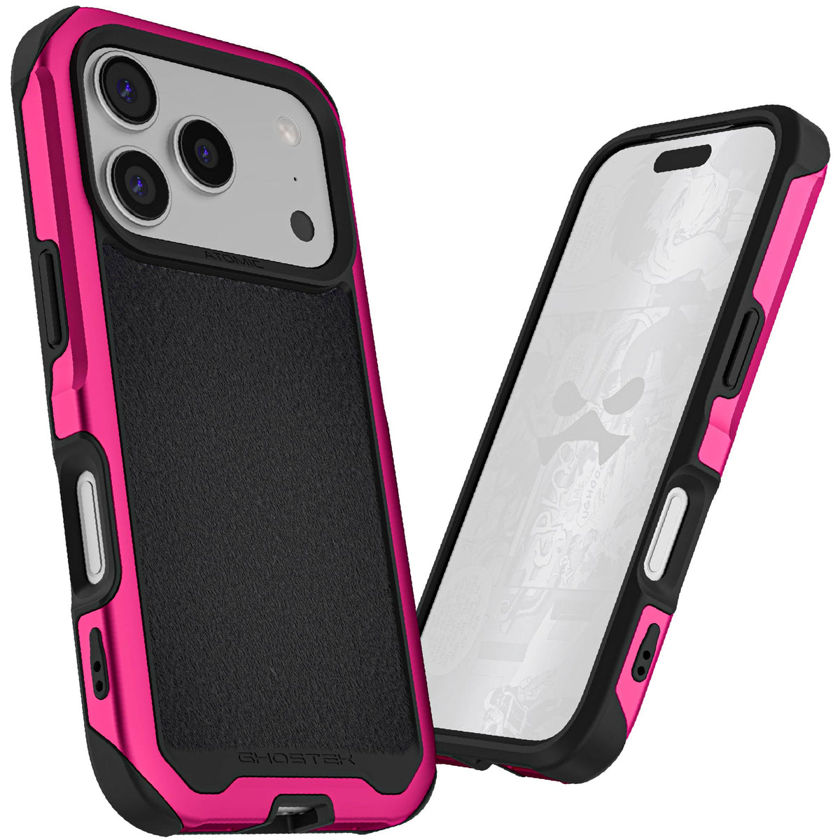 iPhone 18 Pro Case Pink MagSafe Aluminum Metal Bumper Clear Protective Phone Cover