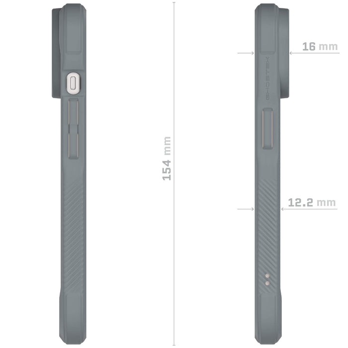 Gray Apple iPhone 15 Plus Case Clear MagSafe
