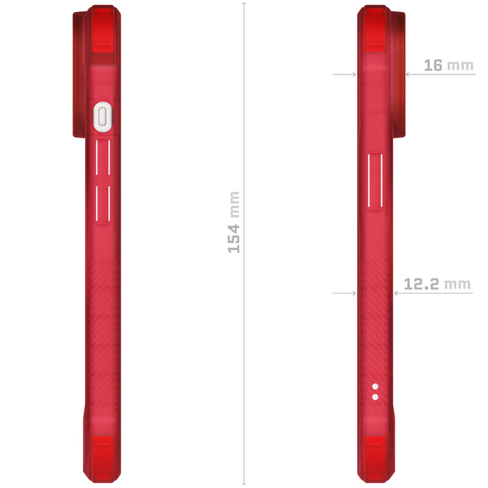 MagSafe Apple iPhone 15 Plus Red Phone Case Clear