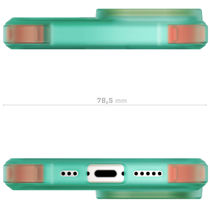 iPhone 15 Plus Teal Case Clear MagSafe Magnetic