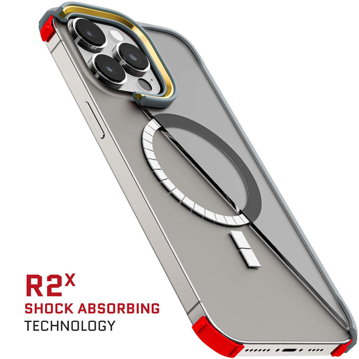 Clear Apple iPhone 15 Pro Max Case Grey MagSafe