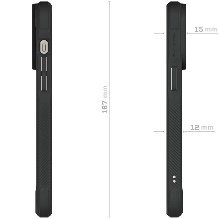 Black Apple iPhone 15 Pro Case Clear MagSafe