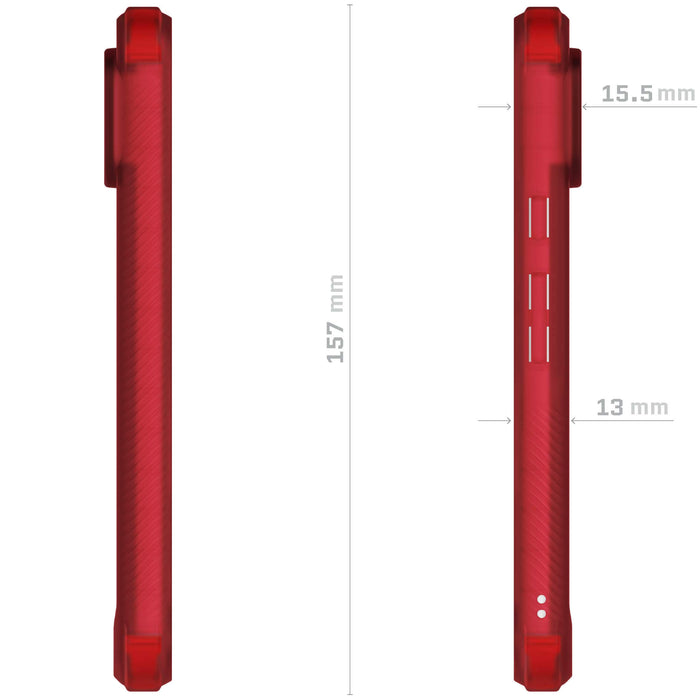Red Pixel 8 Clear Case