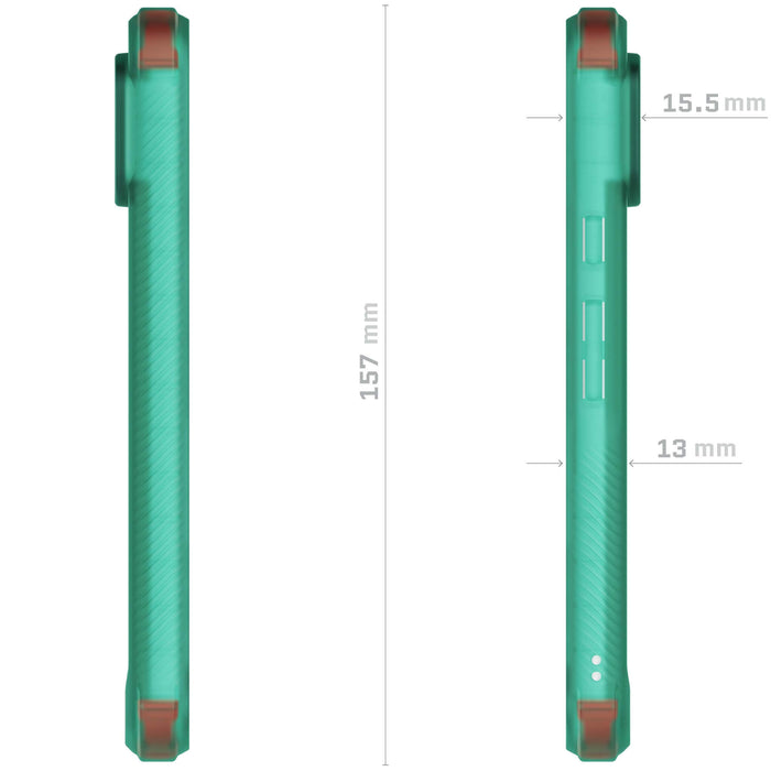 Google Pixel8 Teal Case Clear