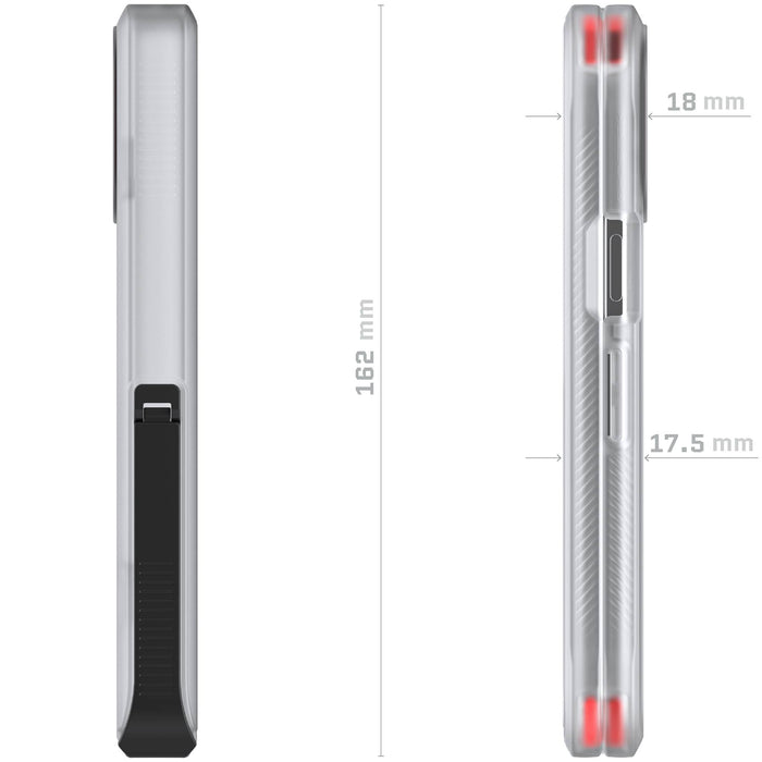 Pixel 9 Pro Fold Case Clear Kickstand