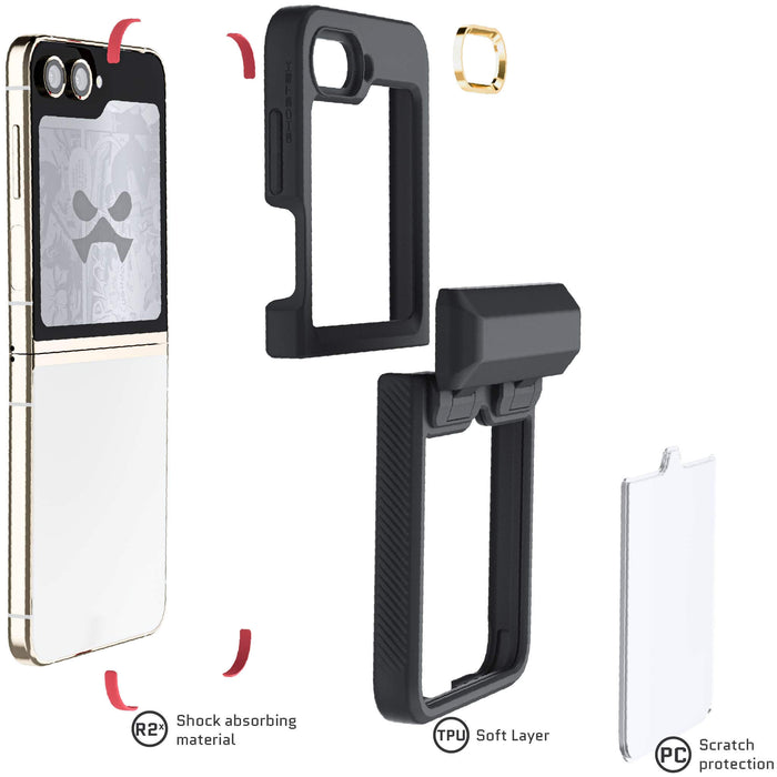 Samsung Z Flip 5 Clear Case Black