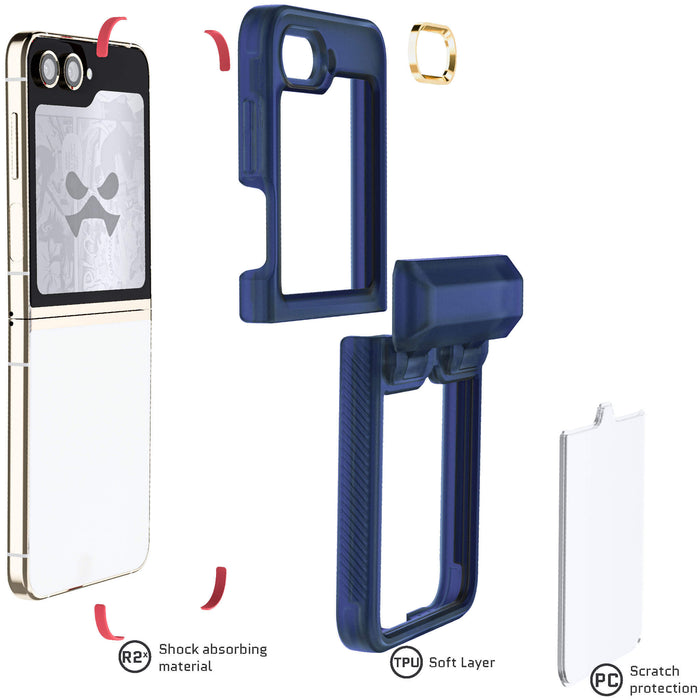 ZFlip5 Case Clear Blue