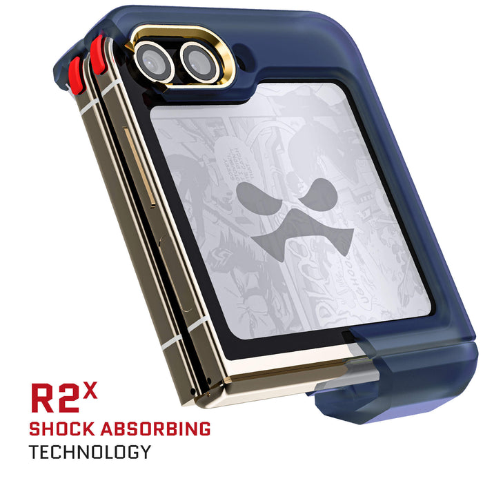Galaxy Flip 5 Blue Case Clear