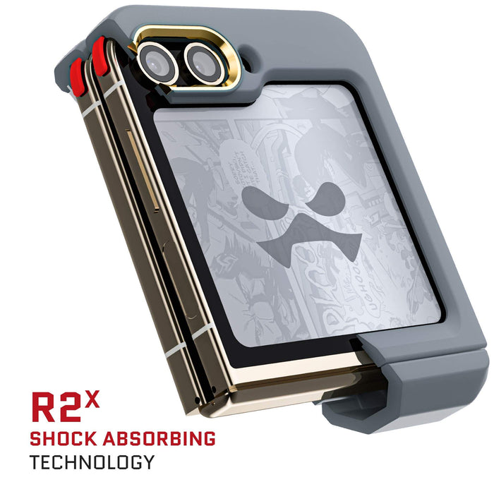 Samsung Flip 5 Grey Case Clear