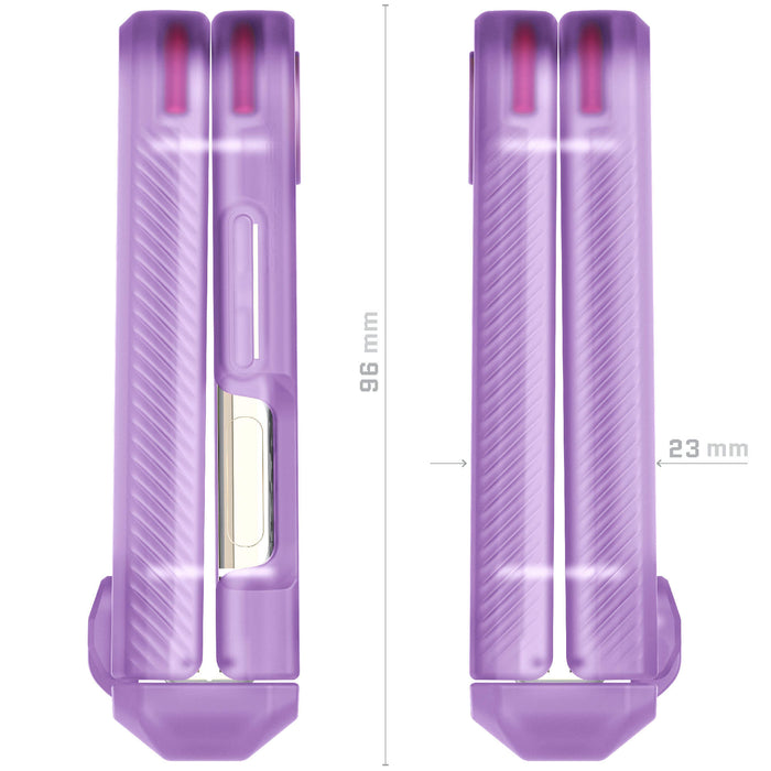 Clear Samsung Flip 5 Purple Case