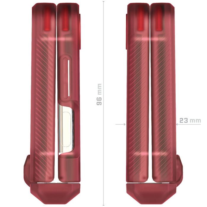 Flip 5 Red Case Clear Silicone