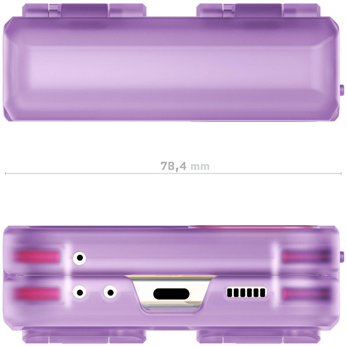 Clear Galaxy Flip 5 Purple Case