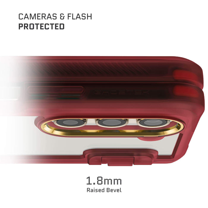 Samsung Z Fold 5 Red Case Clear