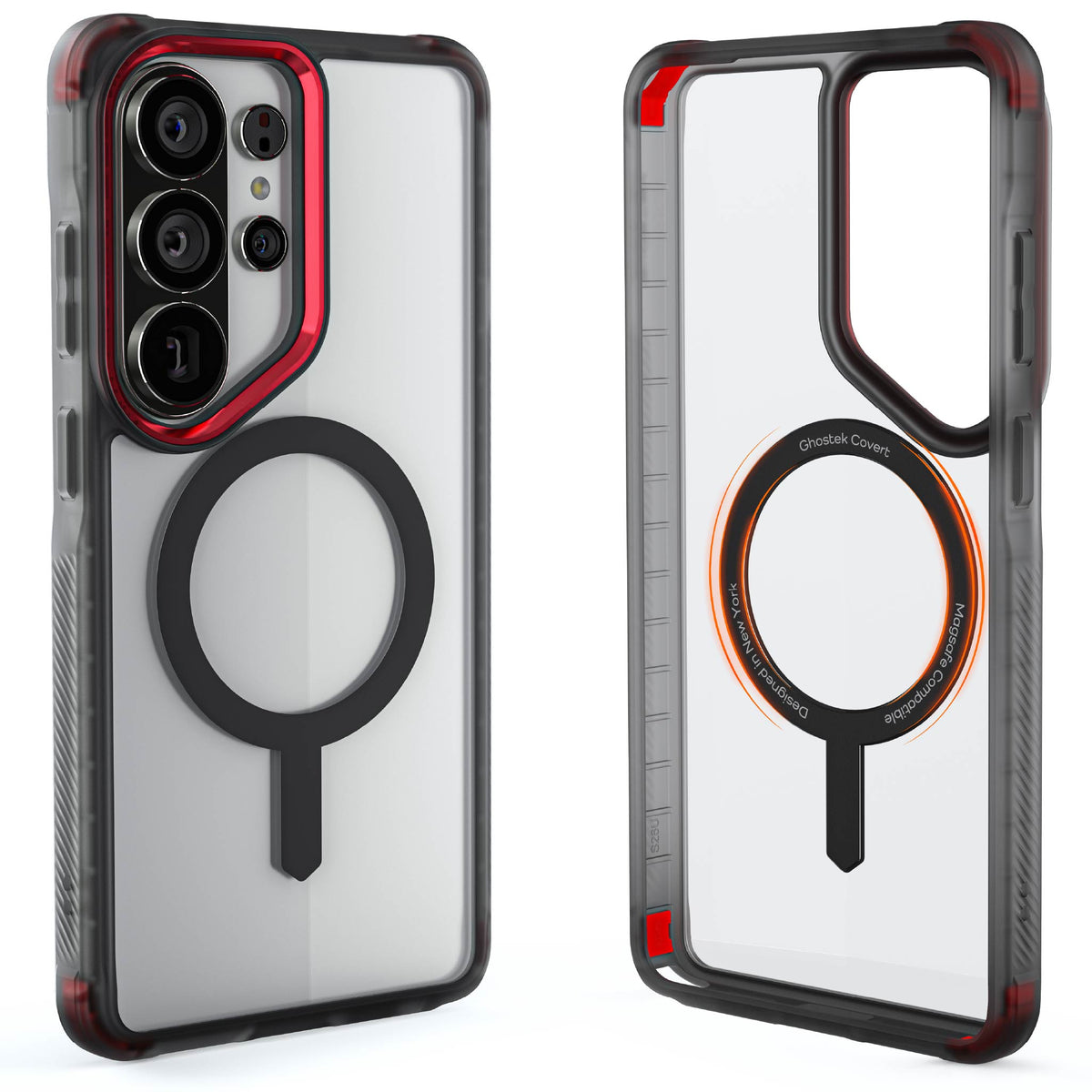 S26 Ultra Clear Case MagSafe Protective Phone Cover Magnetic Ring Shockproof Premium Smoke