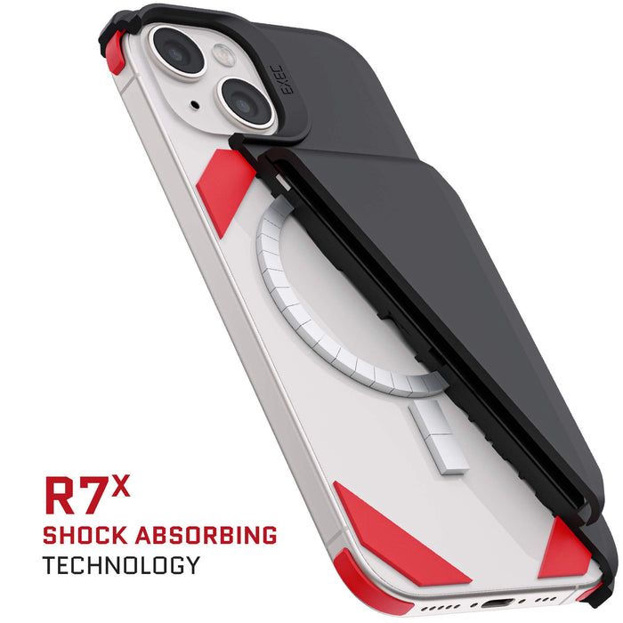Wallet iPhone 15 Phone Case Black with MagSafe Card Holder