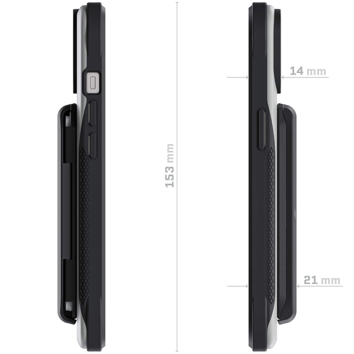 MagSafe Wallet iPhone 15 Case Grey