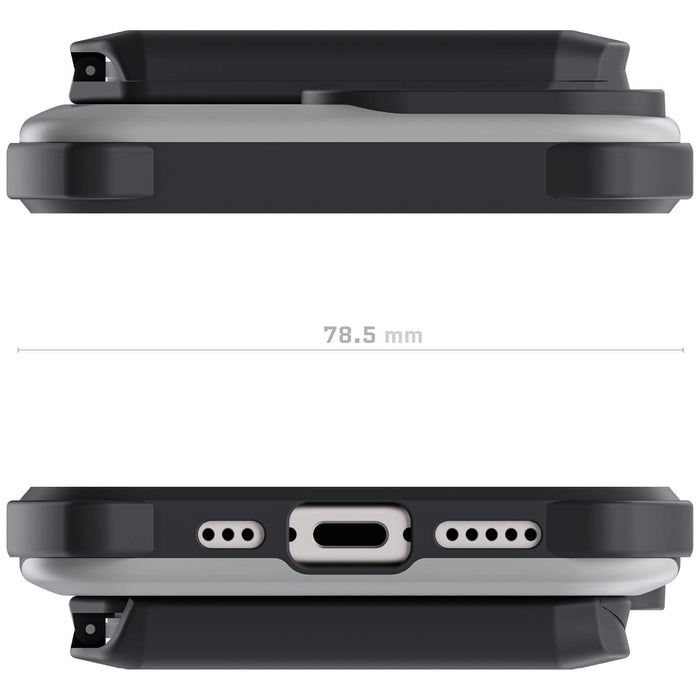 Magnetic MagSafe Apple iPhone 15 Wallet Phone Case Gray Credit Card Holder