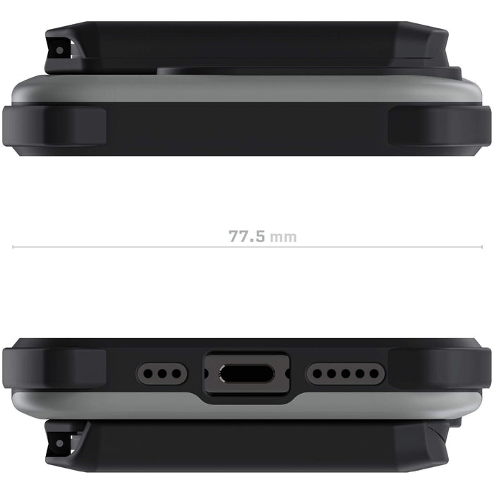 MagSafe iPhone 15 Pro Wallet Case Gray Magnetic Card Holder