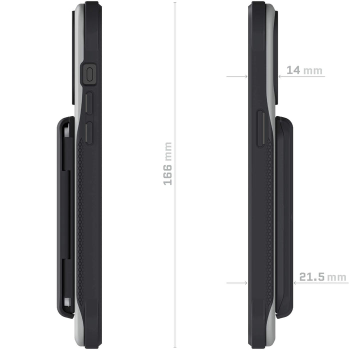 Magnetic MagSafe Apple iPhone 15 Pro Max Wallet Phone Case Grey Credit Card Holder