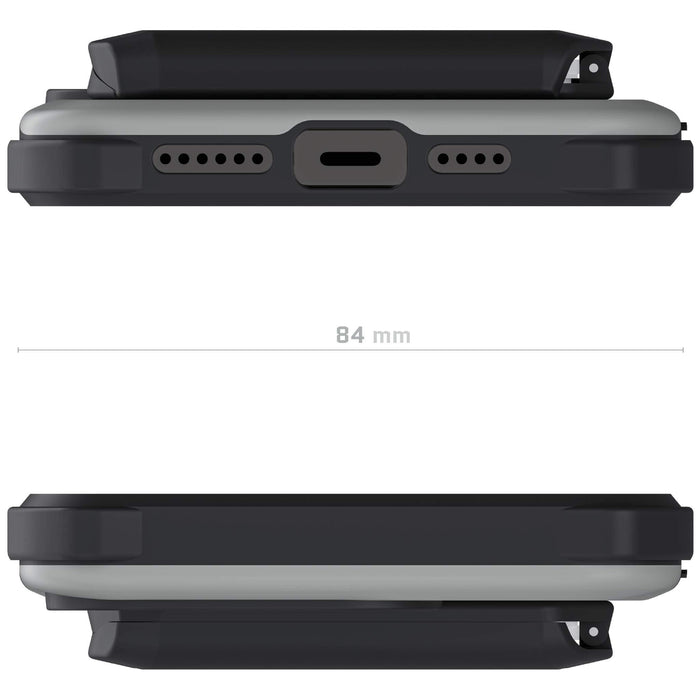 Magnetic MagSafe iPhone 15 Pro Max Wallet Phone Case Grey Credit Card Holder