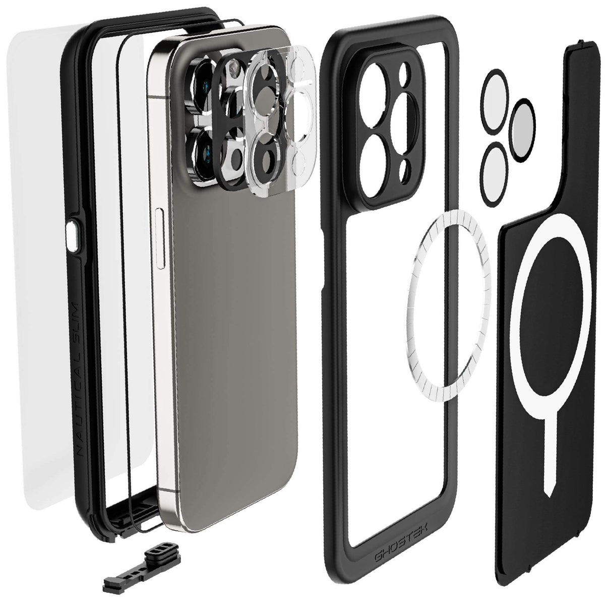 Waterproof iPhone 15 Pro MagSafe Case with Screen Protector