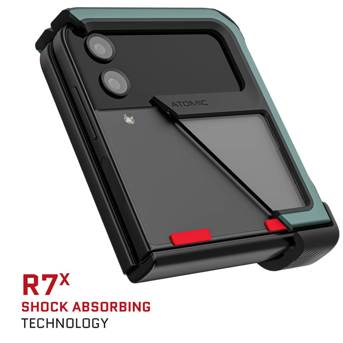 Samsung Z Flip 4 Case Green Metal