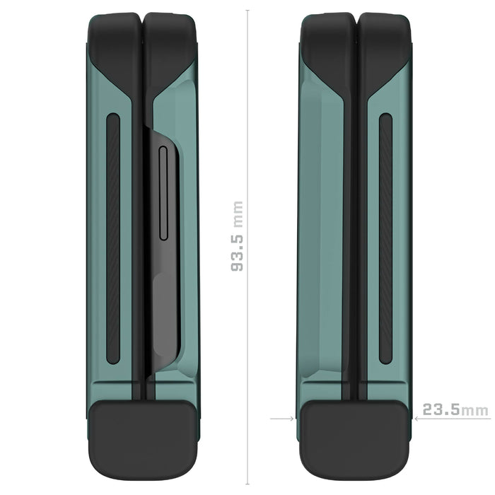 Z Flip 4 Case Green Metal