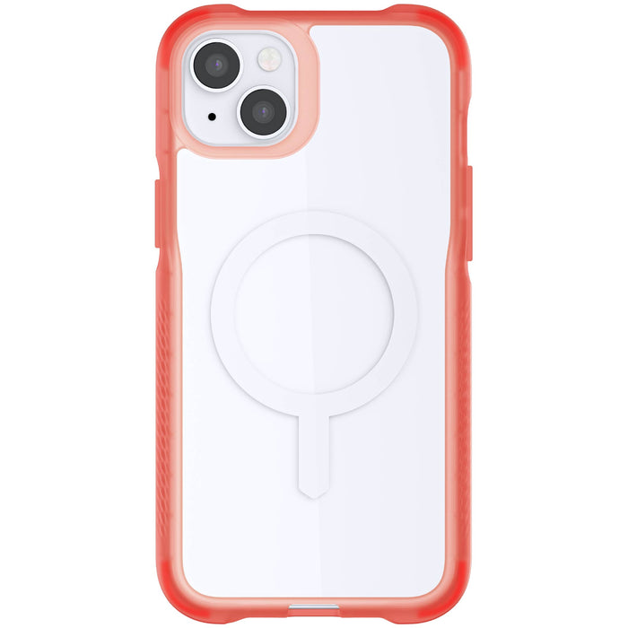 Pink Apple iPhone 14 Plus Case MagSafe Clear