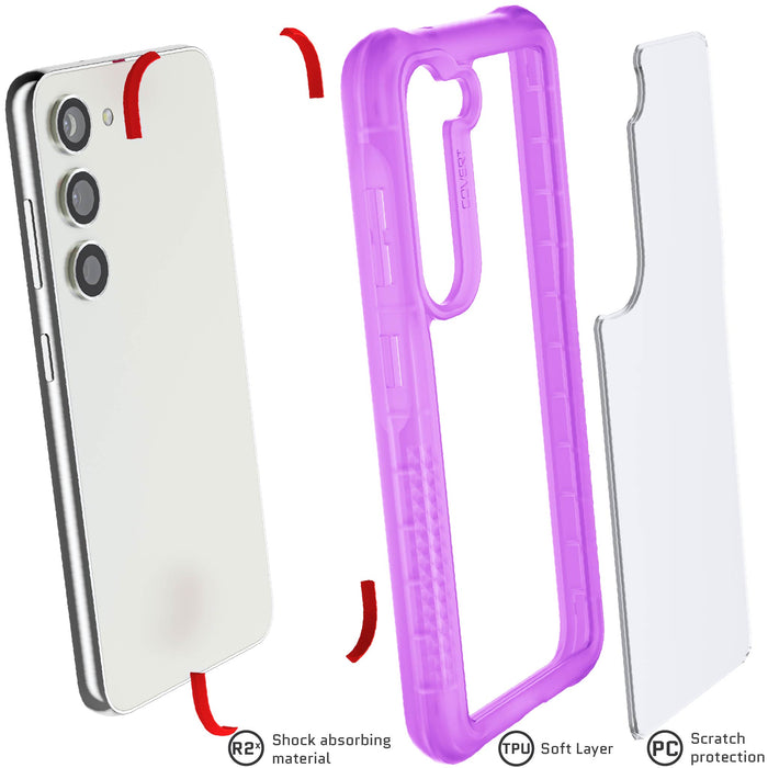 Samsung Galaxy S23 Purple Case Clear