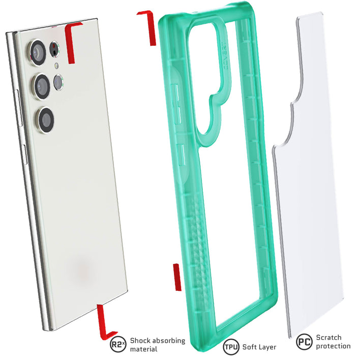 Samsung Galaxy S23 Ultra Teal Case Clear