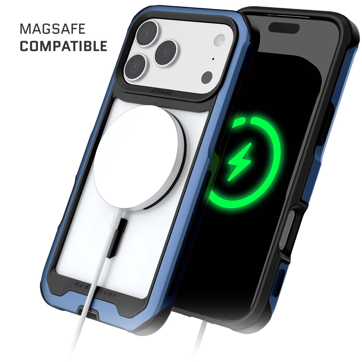 Apple iPhone 18 Pro Max Case Clear Blue Metal Aluminum MagSafe Protective Phone Cover