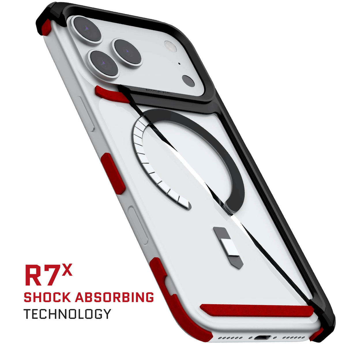 Apple iPhone 18 Pro Max Case Clear Silver Metal Aluminum MagSafe Protective Phone Cover