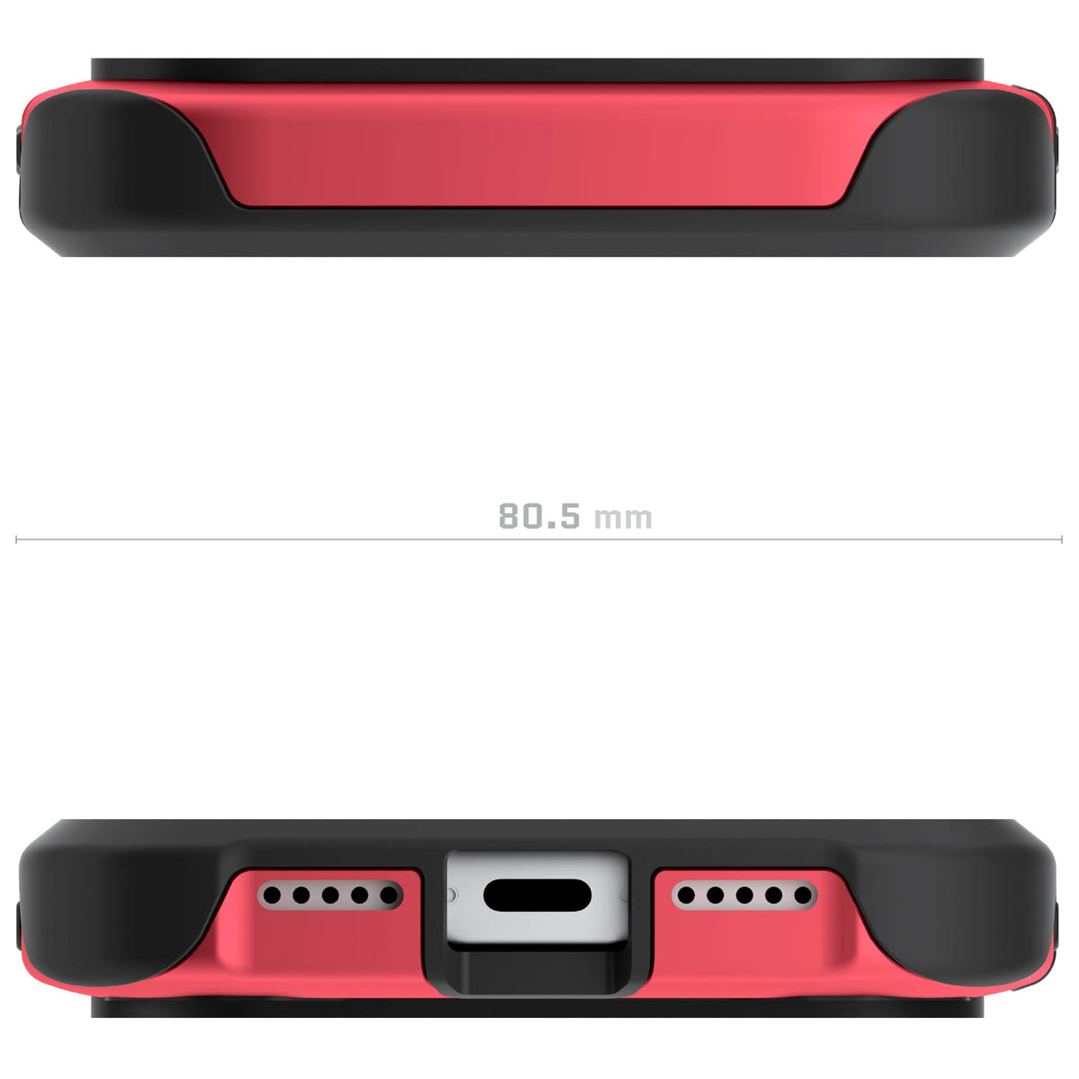 iPhone 18 Pro Case Red MagSafe Aluminum Metal Bumper Clear Protective Phone Cover
