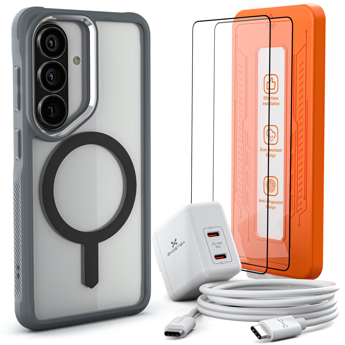 Galaxy S26 — Bundle [Case, Cable, Charger, Screen Protector]
