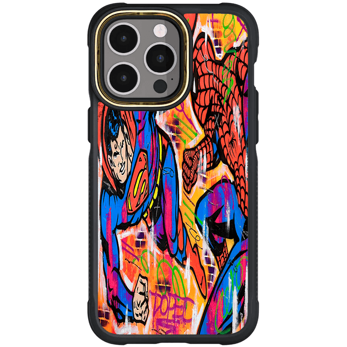 Apple iPhone 15 Pro Max Spiderman vs Superman - Spraypaint Case 