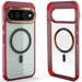 Google Pixel 11 Pro XL Case Clear Red MagSafe Magnetic Ring Protective Cover