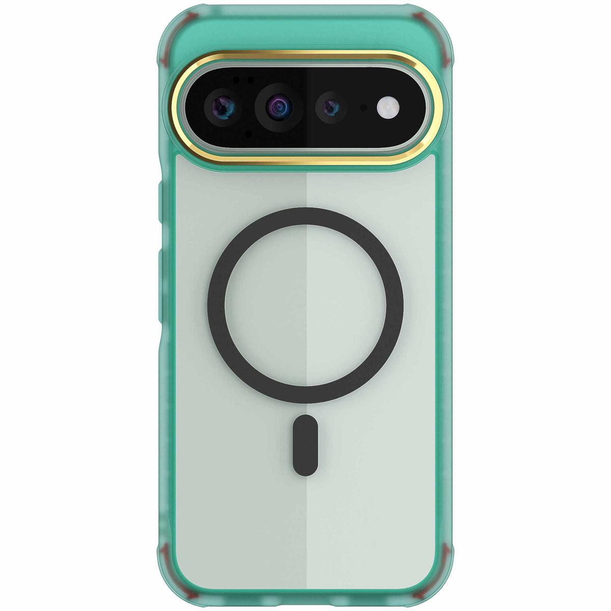 Google Pixel 11 Pro XL Case Clear Teal MagSafe Magnetic Ring Protective Phone Cover