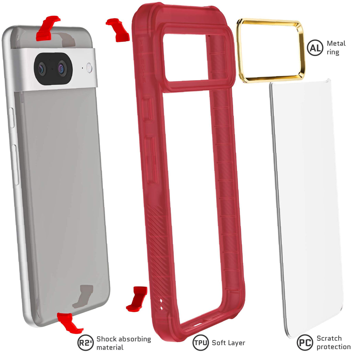 Pixel8 Red Case