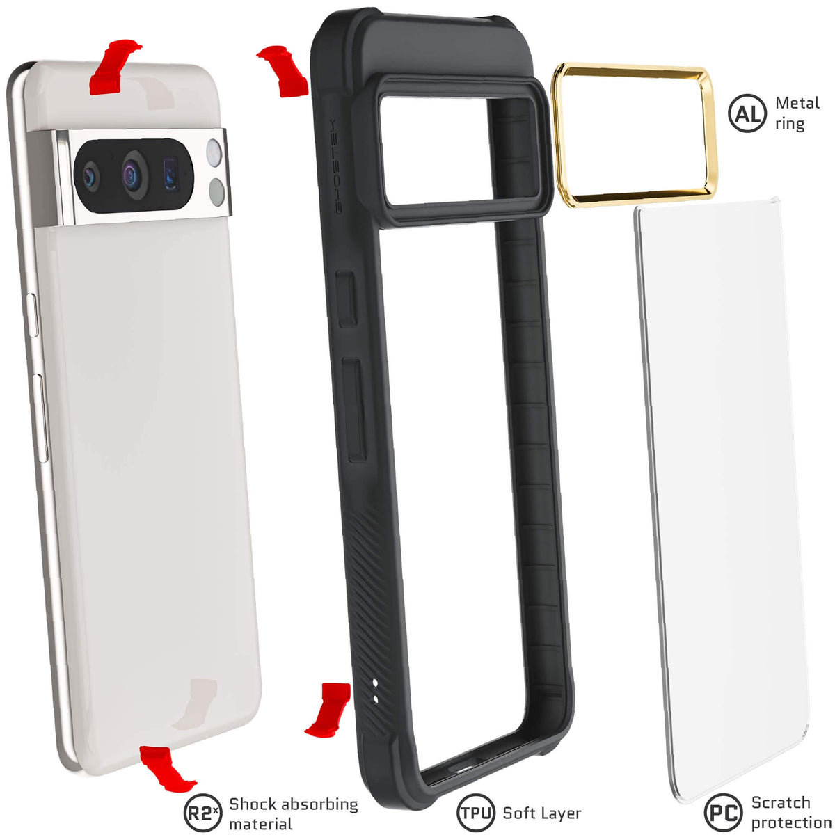 Google Pixel 8 Series Protective Clear Silicone Cases — COVERT