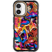 iPhone 16 Spiderman vs Superman Spraypaint Artist Artwork Protective Phone Case